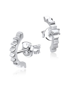 Thorn Curved Silver Stud Earring STS-3218